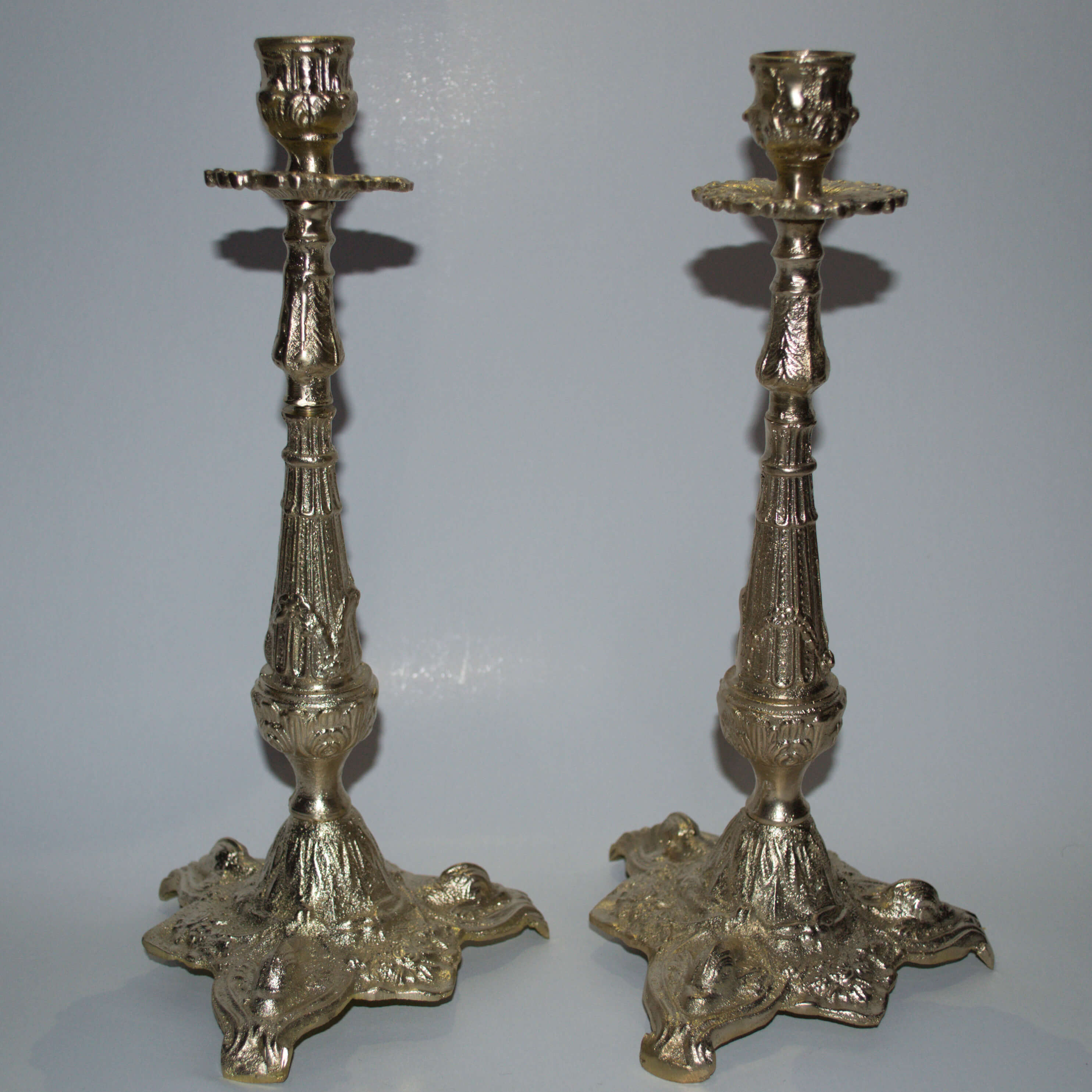 Vintage Brass Candle Holders – Ornate Pair